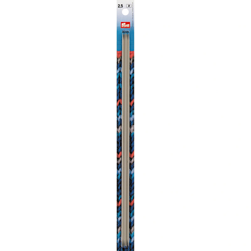 Chargez l'image dans la visionneuse de la galerie, 191556|Prym 12" Double Point Aluminum Knitting Needles, 2.5mm