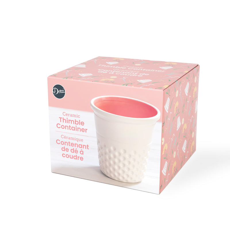Chargez l'image dans la visionneuse de la galerie, DR004|Dritz Novelty Ceramic Thimble Container, Coral