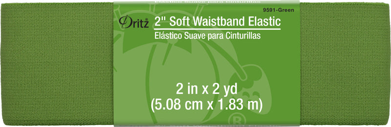 Chargez l'image dans la visionneuse de la galerie, 9591-GREEN|Dritz 2" Soft Waistband Elastic, Green, 2 yd