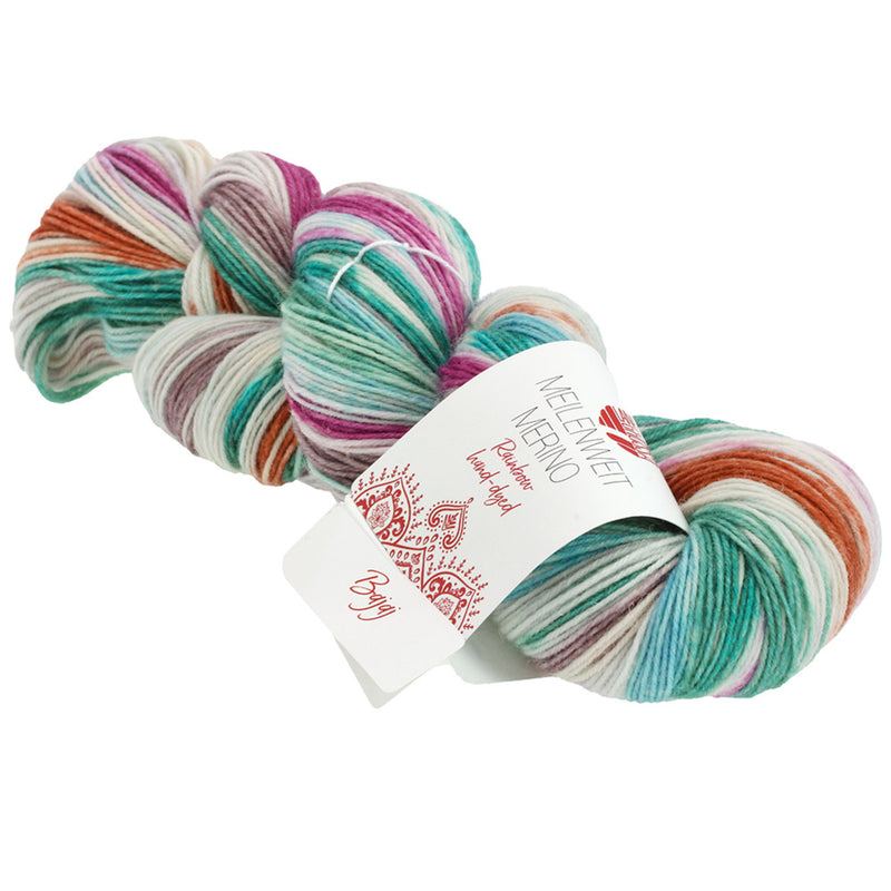 Chargez l'image dans la visionneuse de la galerie, 28297008|Lana Grossa Hand Dyed Meilenweit 100 Merino Rainbow Yarn, Bajaj