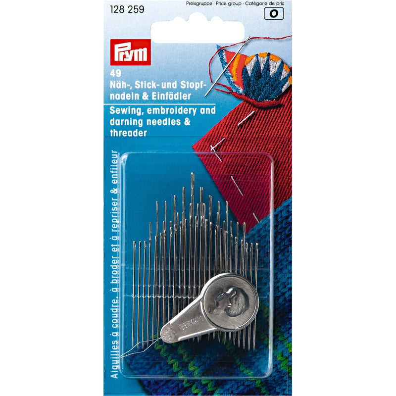 Chargez l'image dans la visionneuse de la galerie, 128259|Prym Embroidery/Darning Hand Needles & Threader, Assorted, 49 pc