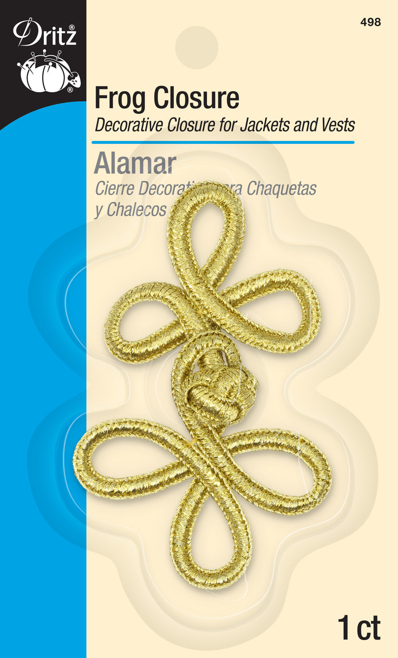 Chargez l'image dans la visionneuse de la galerie, 498|Dritz 3" Frog Closure Set, Gold