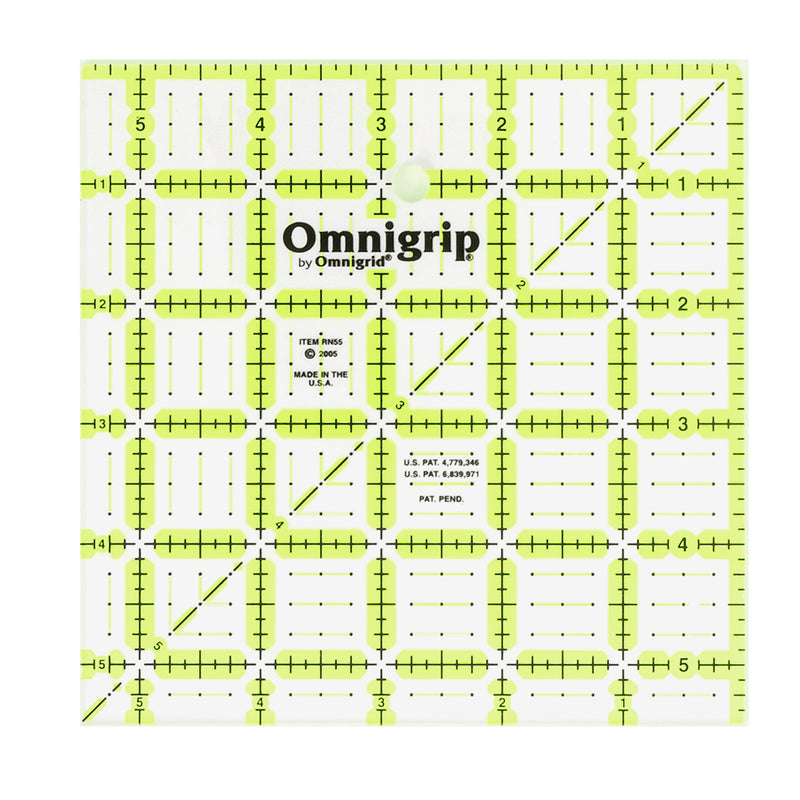 Chargez l'image dans la visionneuse de la galerie, RN55|Omnigrid Omnigrip Neon Square Ruler, 5-1/2" x 5-1/2"
