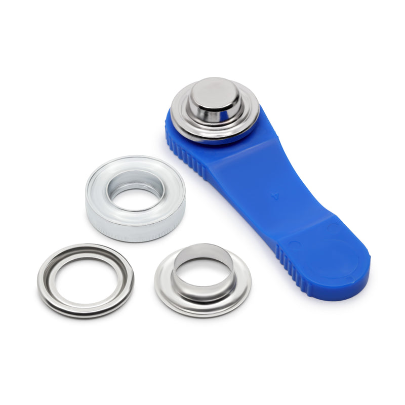 Chargez l'image dans la visionneuse de la galerie, 541383|Prym Eyelets with washers 14 mm silver with tools 10pc