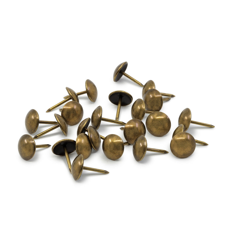 Chargez l'image dans la visionneuse de la galerie, 9016|Dritz 7/16" Smooth Decorative Nails, Antique Brass, 24 pc
