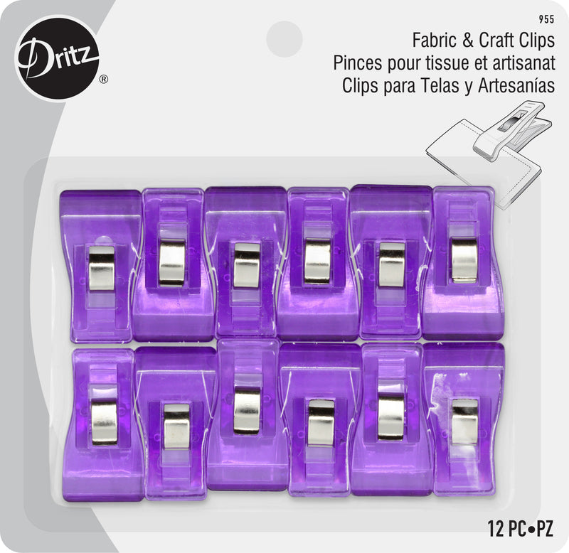 Chargez l'image dans la visionneuse de la galerie, 955|Dritz Fabric & Craft Clips, Purple, 12 pc