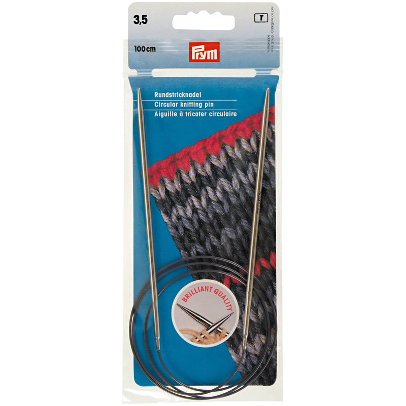 Chargez l'image dans la visionneuse de la galerie, 212136|Prym 40" Circular Brass Knitting Needles, 3.5mm