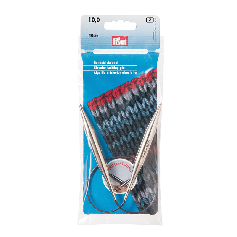 Chargez l'image dans la visionneuse de la galerie, 212230|Prym 16" Circular Brass Knitting Needles, 10mm