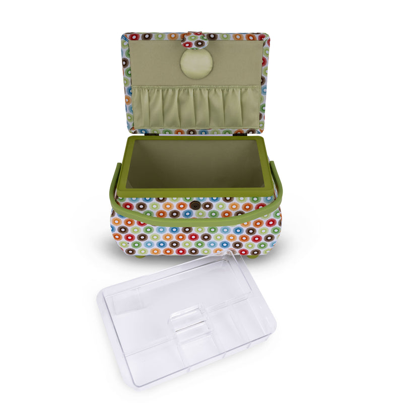 Cargue la imagen en el visor de la galería, Z10237-211|Dritz Curved Sewing Basket, Large