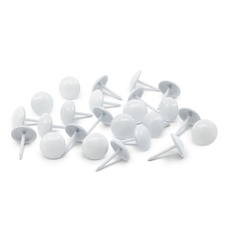 Chargez l'image dans la visionneuse de la galerie, 9019|Dritz 7/16" Smooth Decorative Nails, White, 24 pc
