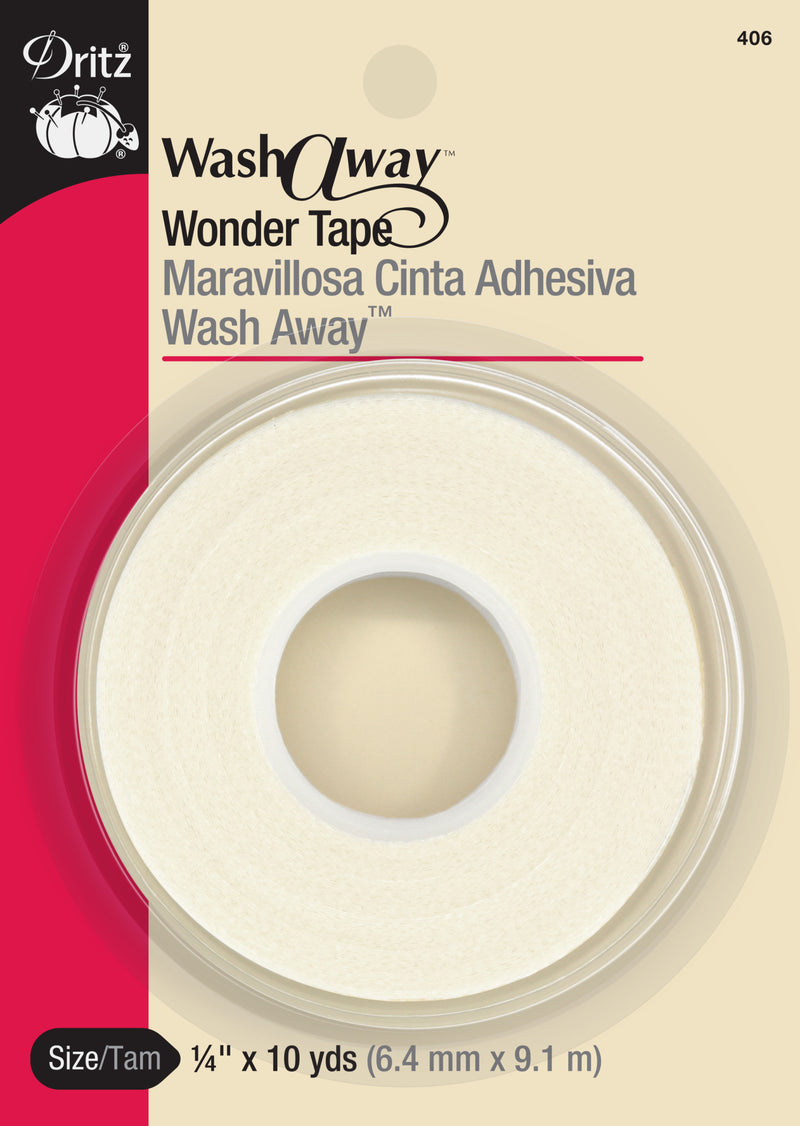Chargez l'image dans la visionneuse de la galerie, 406|Dritz 1/4" Wash-A-Way Wonder Tape, White, 10 yd