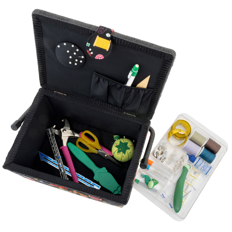 Chargez l'image dans la visionneuse de la galerie, Z10051-22259|Dritz Rectangular Sewing Basket, Large