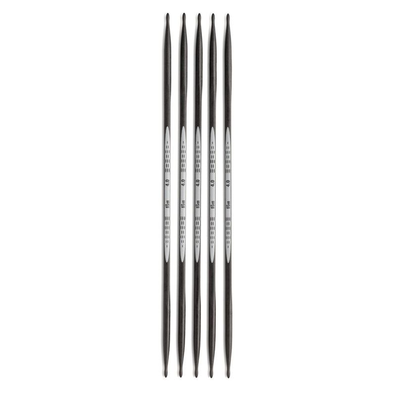 Chargez l'image dans la visionneuse de la galerie, 194224|Prym 8" Ergonomic Double Point Knitting Needles, Carbon, 4.0mm