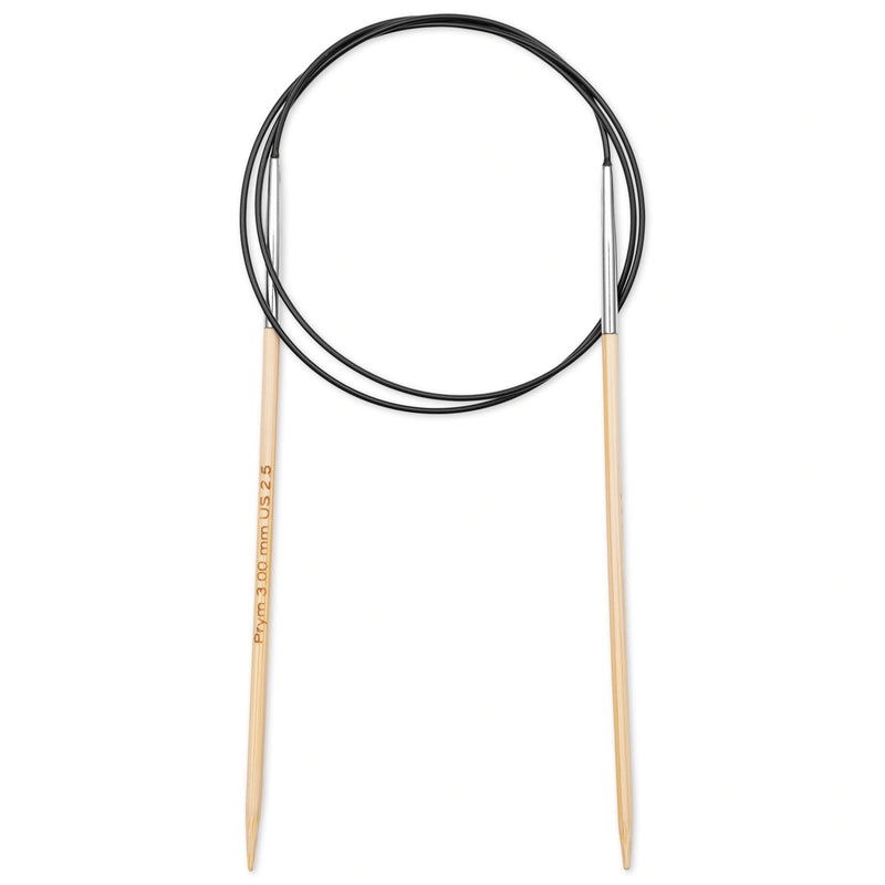 Chargez l'image dans la visionneuse de la galerie, 222504|Prym 32" (80 cm) Circular Bamboo Knitting Needles, US 2.5 (3 mm)