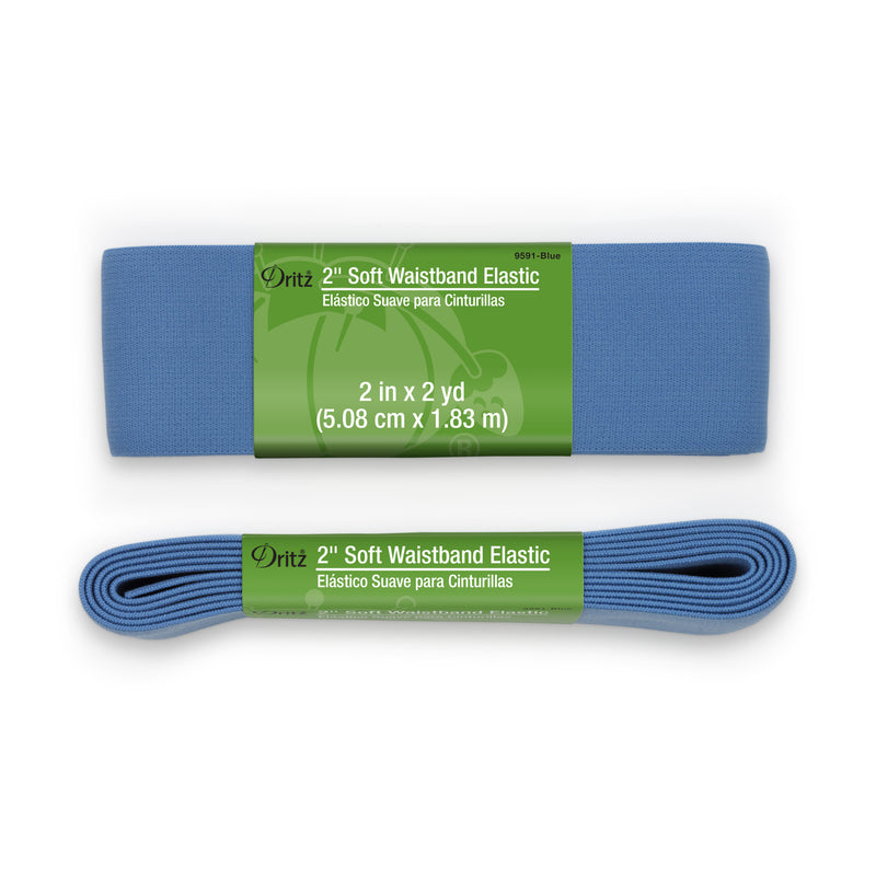 Chargez l'image dans la visionneuse de la galerie, 9591-BLUE|Dritz 2" Soft Waistband Elastic, Blue, 2 yd