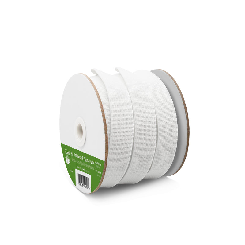 Chargez l'image dans la visionneuse de la galerie, 9410W|Dritz 3/4" Underwear & Pajama Elastic, White, 20 yd
