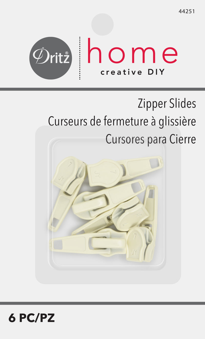 Chargez l'image dans la visionneuse de la galerie, 44251|Dritz Zipper Slides, Cream, 6 pc