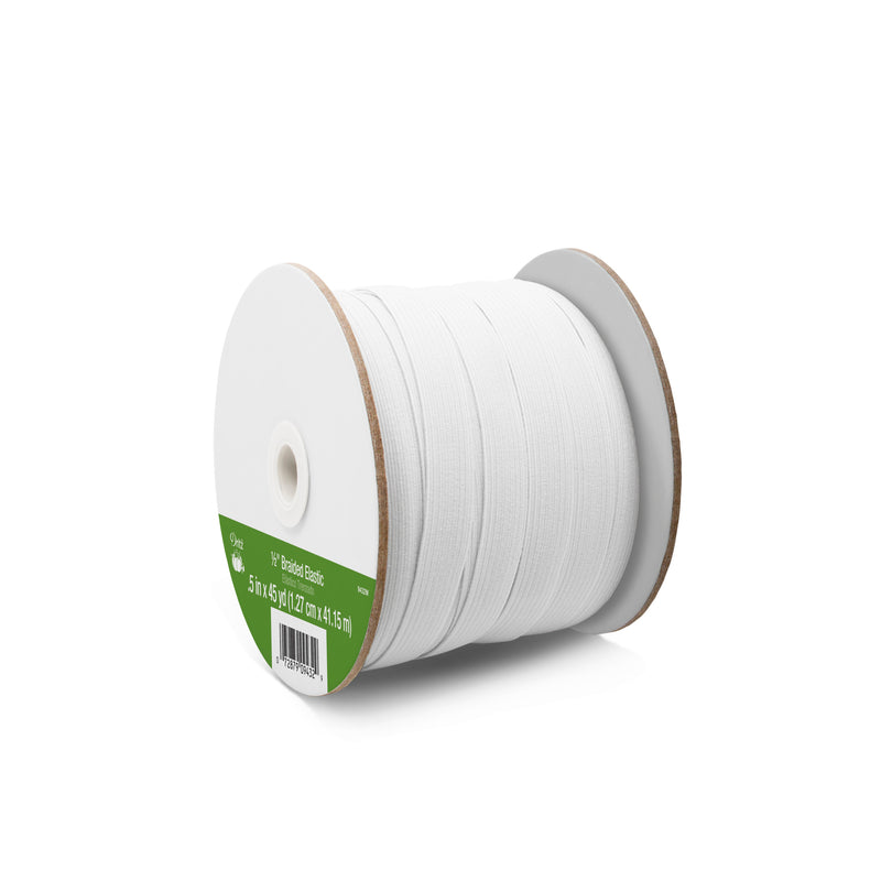 Chargez l'image dans la visionneuse de la galerie, 9432W|Dritz 1/2" White Braided Elastic, 45 yd