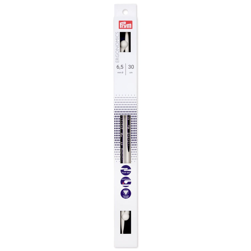 Chargez l'image dans la visionneuse de la galerie, 190309|Prym 12" Ergonomic Single Point Knitting Needles, 6.5mm