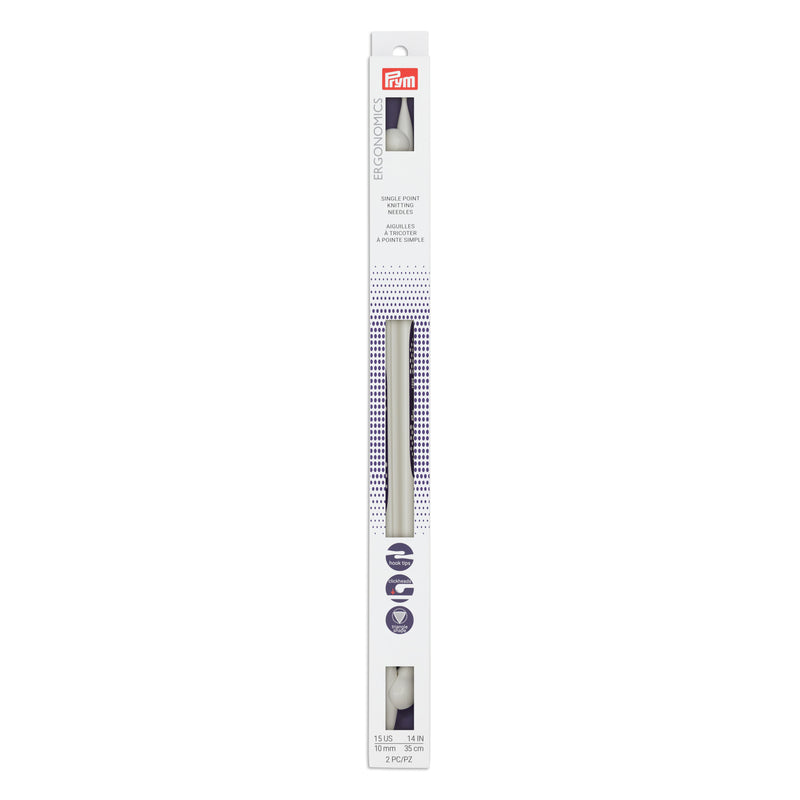 Chargez l'image dans la visionneuse de la galerie, 57036|Prym 14" Ergonomic Single Point Knitting Needles, US 15 10mm)