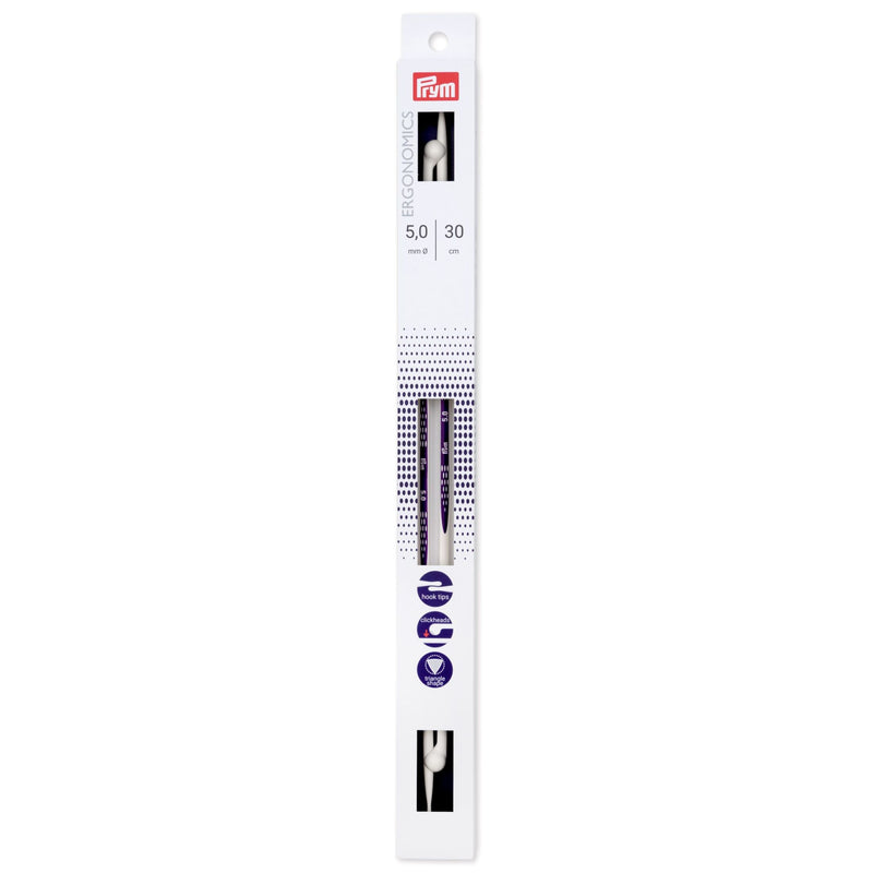 Chargez l'image dans la visionneuse de la galerie, 190306|Prym 12" Ergonomic Single Point Knitting Needles, 5mm