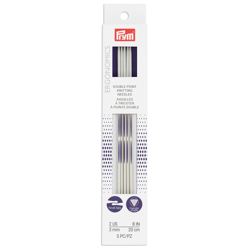 Chargez l'image dans la visionneuse de la galerie, 57051|Prym 8" Ergonomic Double Point Knitting Needles, US 2 (3mm)