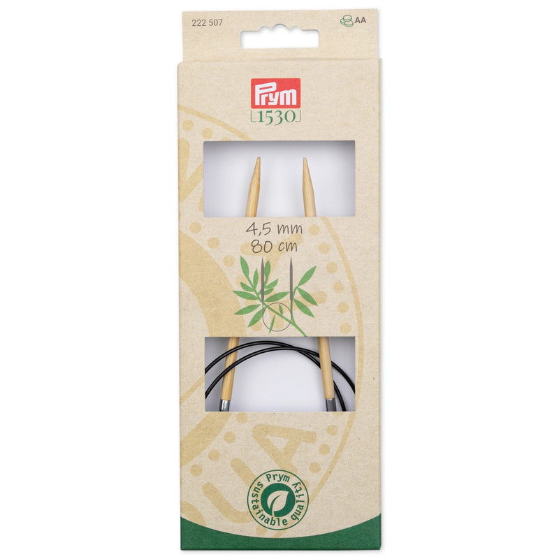 Chargez l'image dans la visionneuse de la galerie, 222507|Prym 32" (80 cm) Circular Bamboo Knitting Needles, US 7 (4.5 mm)