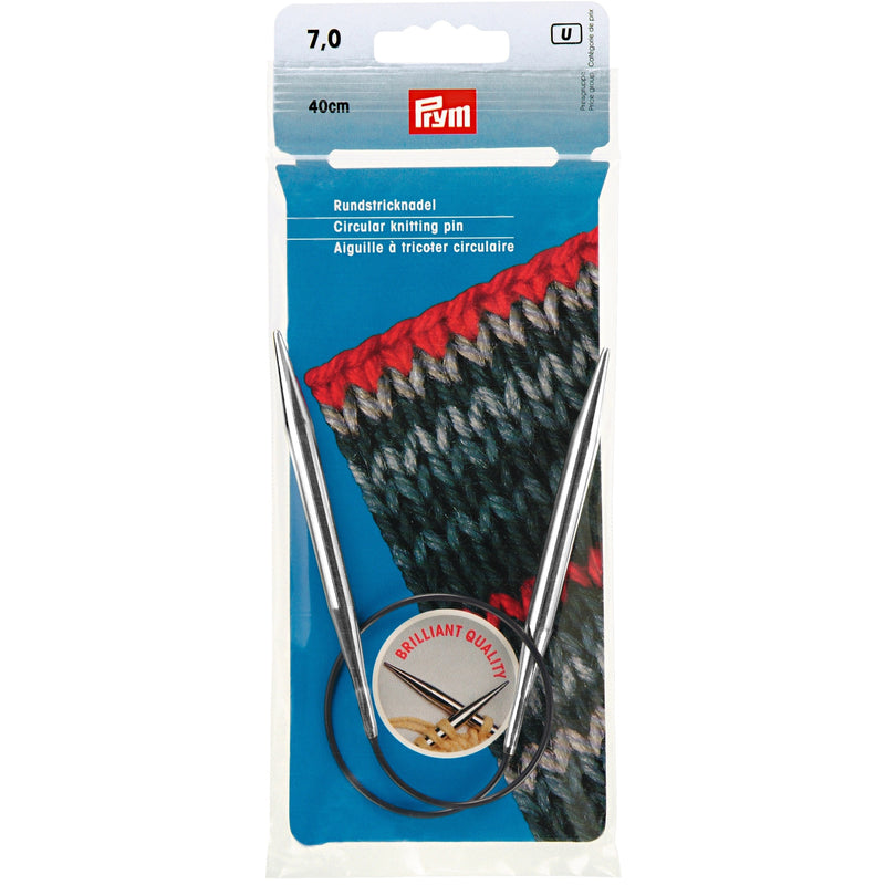 Chargez l'image dans la visionneuse de la galerie, 212190|Prym 16" Circular Brass Knitting Needles, 7mm