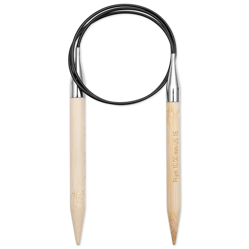 Chargez l'image dans la visionneuse de la galerie, 222540|Prym 32" (80 cm) Circular Bamboo Knitting Needles, US 15 (10 mm)