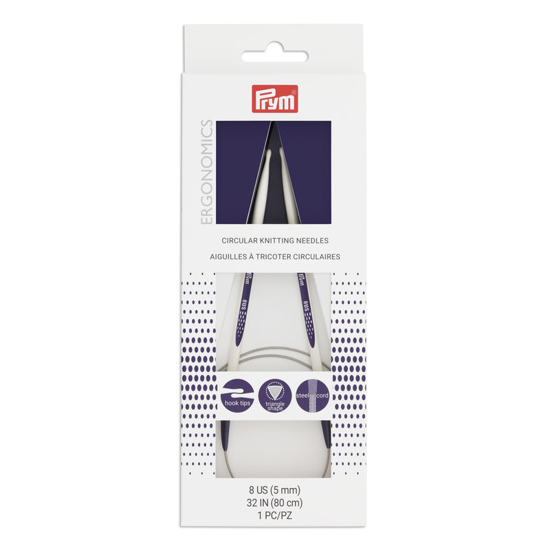Chargez l'image dans la visionneuse de la galerie, 57086|Prym 32" Ergonomic Circular Knitting Needles, US 8 (5mm)