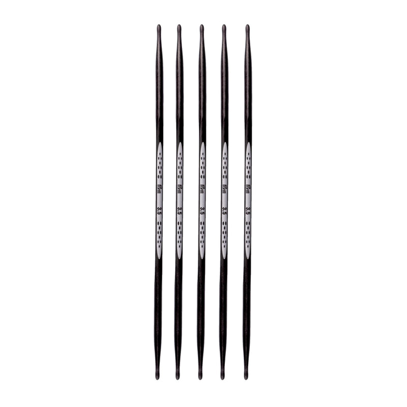 Chargez l'image dans la visionneuse de la galerie, 194183|Prym 6" Ergonomic Double Point Knitting Needles, Carbon, 3.5mm