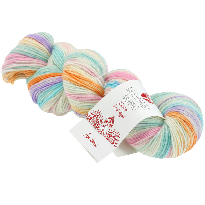 Chargez l'image dans la visionneuse de la galerie, 28297002|Lana Grossa Hand Dyed Meilenweit 100 Merino Rainbow Yarn, Ambani
