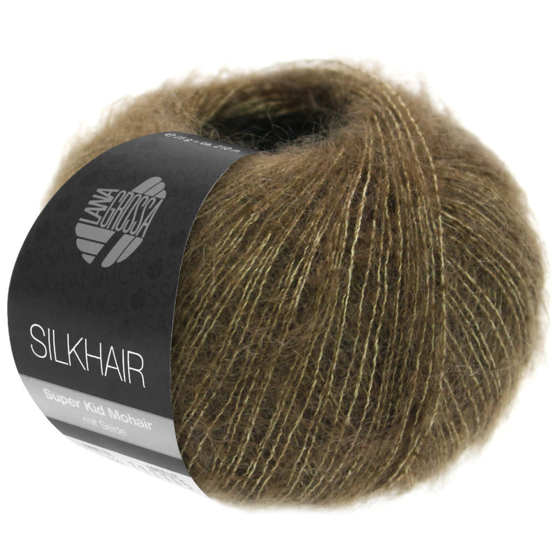 Chargez l'image dans la visionneuse de la galerie, 5710165|Lana Grossa Silkhair Yarn, Olive Brown