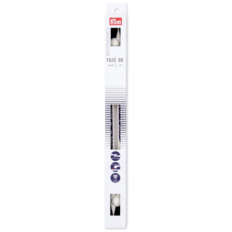 Chargez l'image dans la visionneuse de la galerie, 190313|Prym 12" Ergonomic Single Point Knitting Needles, 10mm
