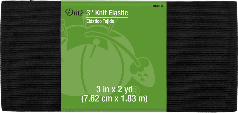 Chargez l'image dans la visionneuse de la galerie, 9584B|Dritz 3" Knit Elastic, Black, 2 yd
