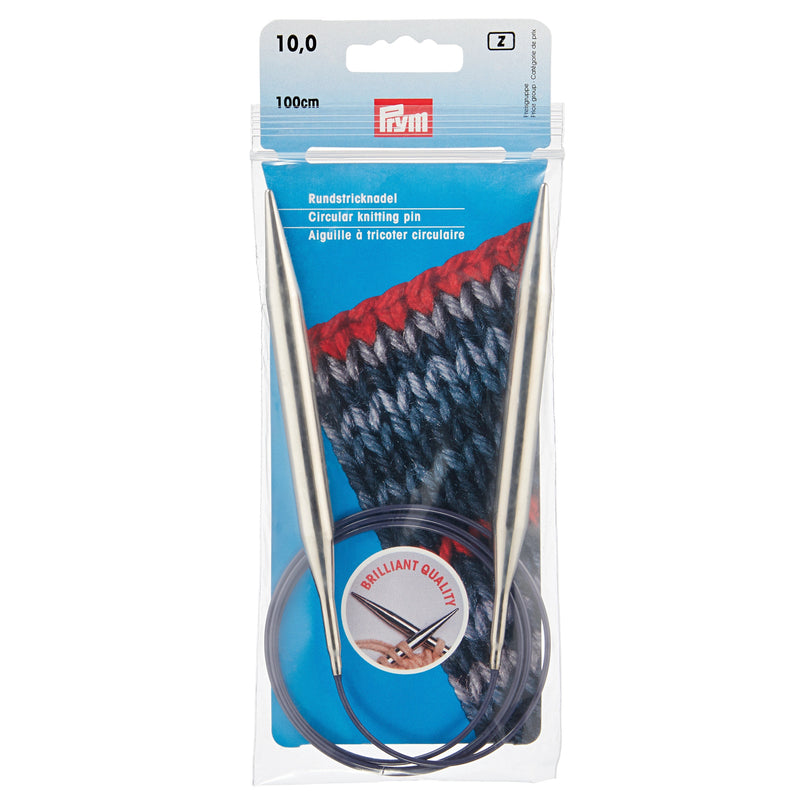 Chargez l'image dans la visionneuse de la galerie, 212236|Prym 40" Circular Brass Knitting Needles, 10mm