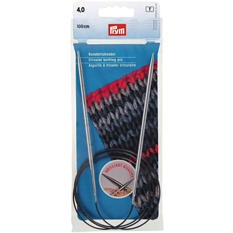 Chargez l'image dans la visionneuse de la galerie, 212146|Prym 40" Circular Brass Knitting Needles, 4mm