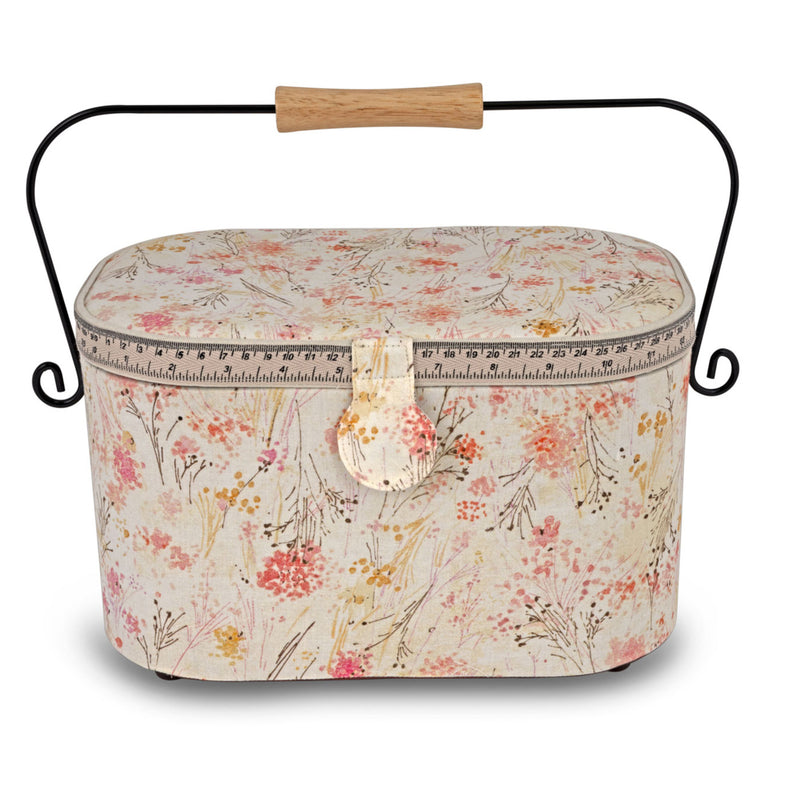 Chargez l'image dans la visionneuse de la galerie, Z10332-212|Dritz Oval Sewing Basket with Metal Handle, Large