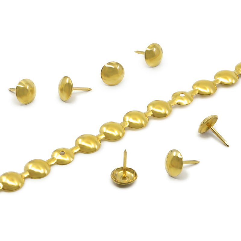 Chargez l'image dans la visionneuse de la galerie, 44287|Dritz 7/16" Decorative Nailhead Trim, Brass, 75 pc