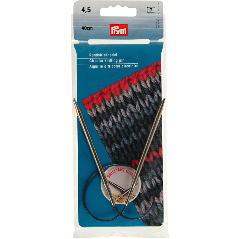 Chargez l'image dans la visionneuse de la galerie, 212150|Prym 16" Circular Brass Knitting Needles, 4.5mm