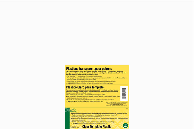 Chargez l'image dans la visionneuse de la galerie, 3119|Dritz Clear Plastic Template, 12" x 18", 1 pc