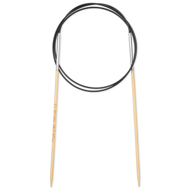 Chargez l'image dans la visionneuse de la galerie, 222503|Prym 32" (80 cm) Circular Bamboo Knitting Needles, US 1.5 (2.5 mm)