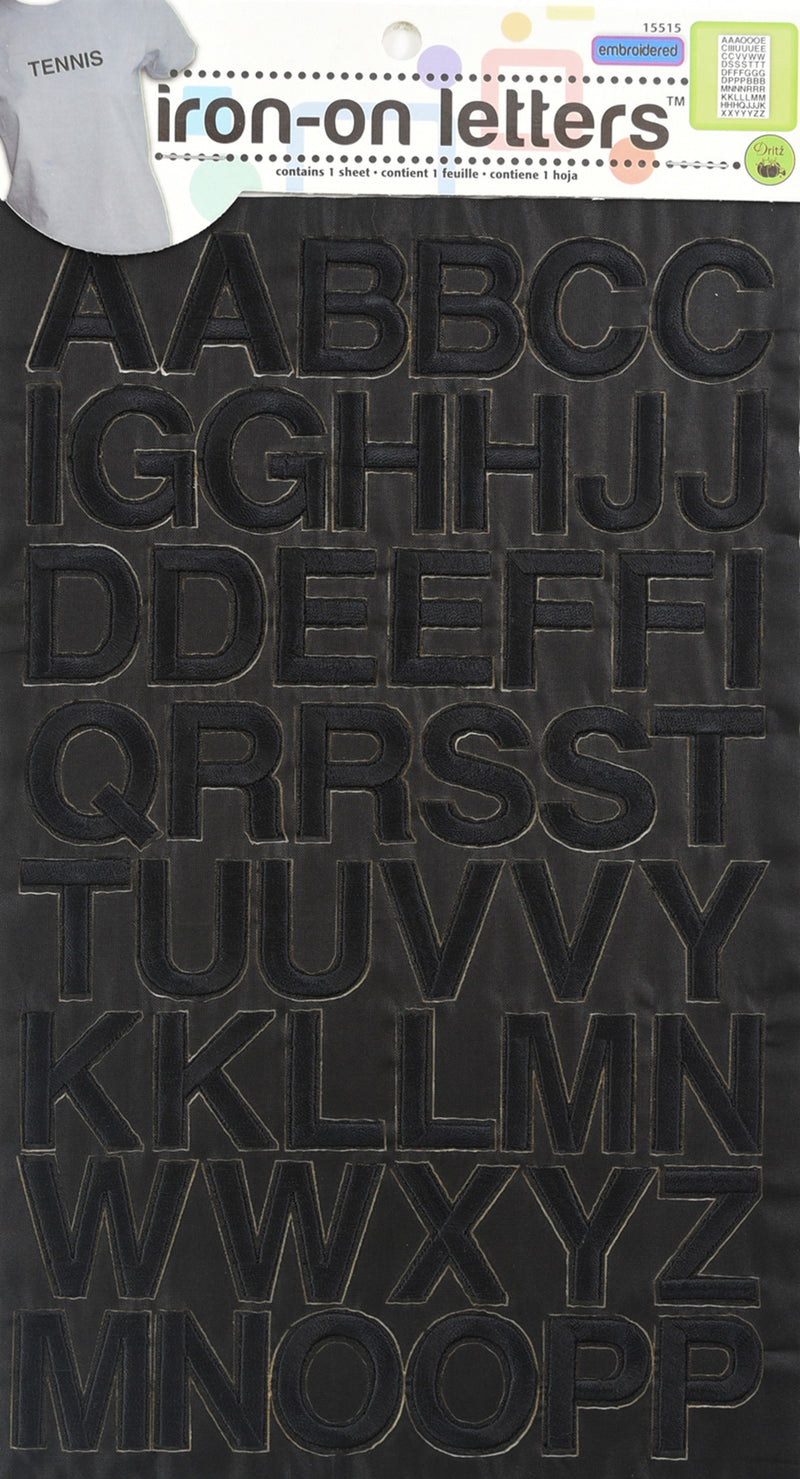 Chargez l'image dans la visionneuse de la galerie, 15515|Dritz Embroidery Iron-on Letters, Black