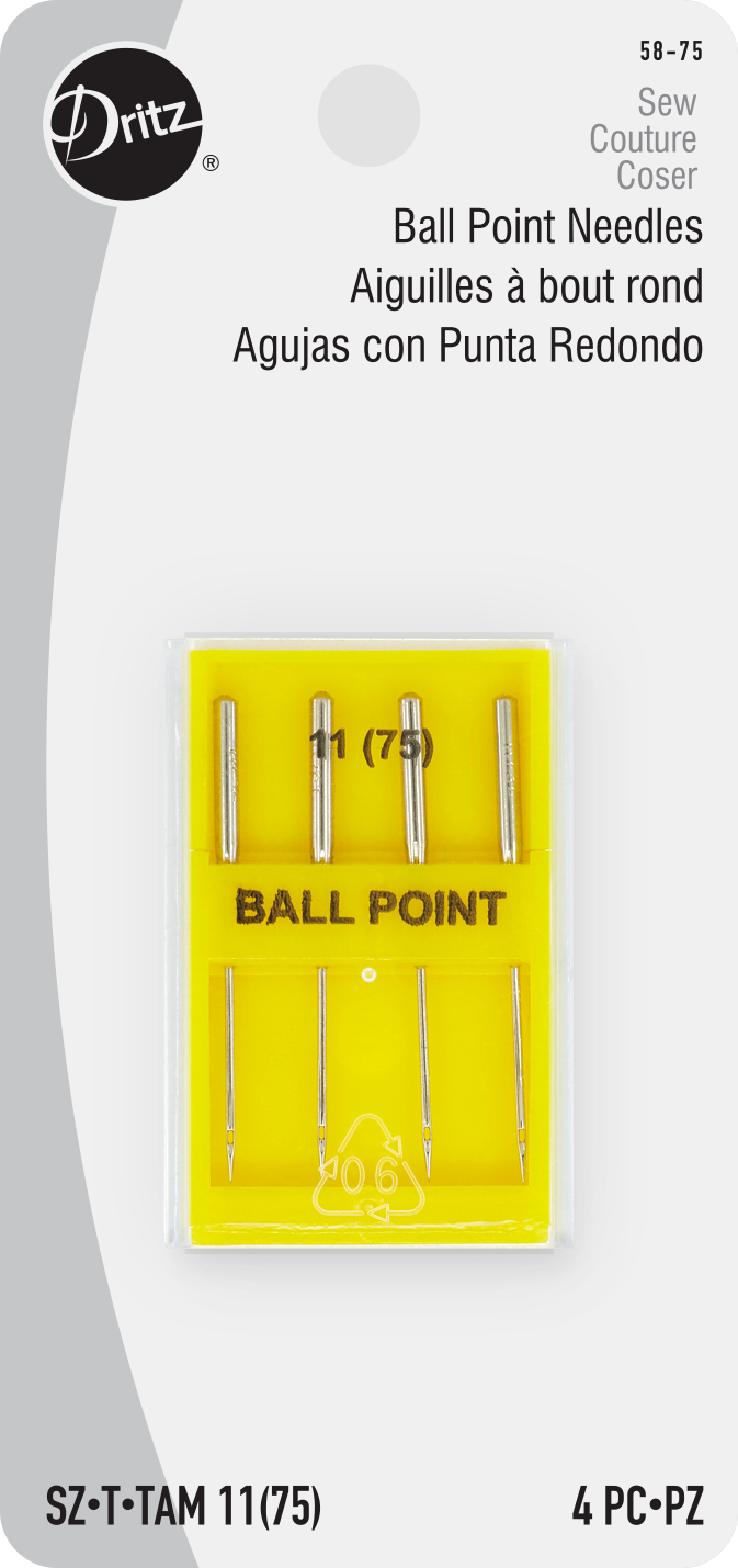 Chargez l'image dans la visionneuse de la galerie, 58-75|Dritz Ballpoint Machine Needles, Size 11 (75), 4 pc