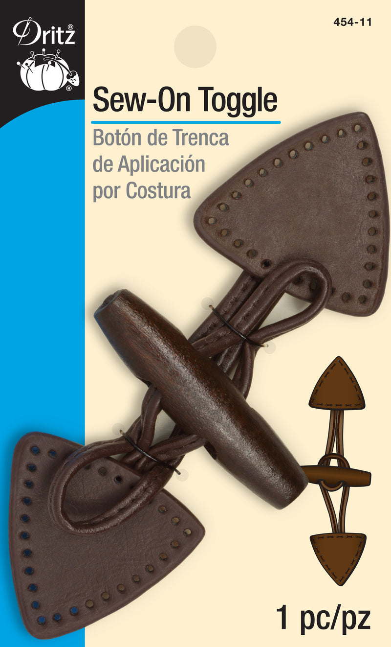 Chargez l'image dans la visionneuse de la galerie, 454-11|Dritz Sew-On Toggle, 1 pc, Brown