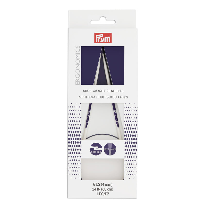 Chargez l'image dans la visionneuse de la galerie, 57077|Prym 24" Ergonomic Circular Knitting Needles, US 6 (4mm)