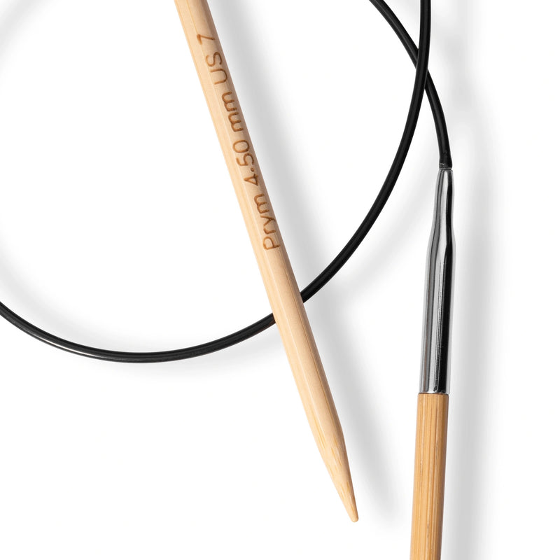 Chargez l'image dans la visionneuse de la galerie, 222507|Prym 32" (80 cm) Circular Bamboo Knitting Needles, US 7 (4.5 mm)