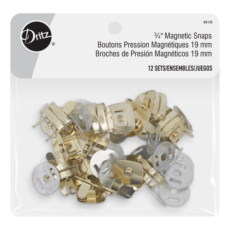 Chargez l'image dans la visionneuse de la galerie, BK120|Dritz 3/4" Magnetic Snaps, 12 Sets, Gold