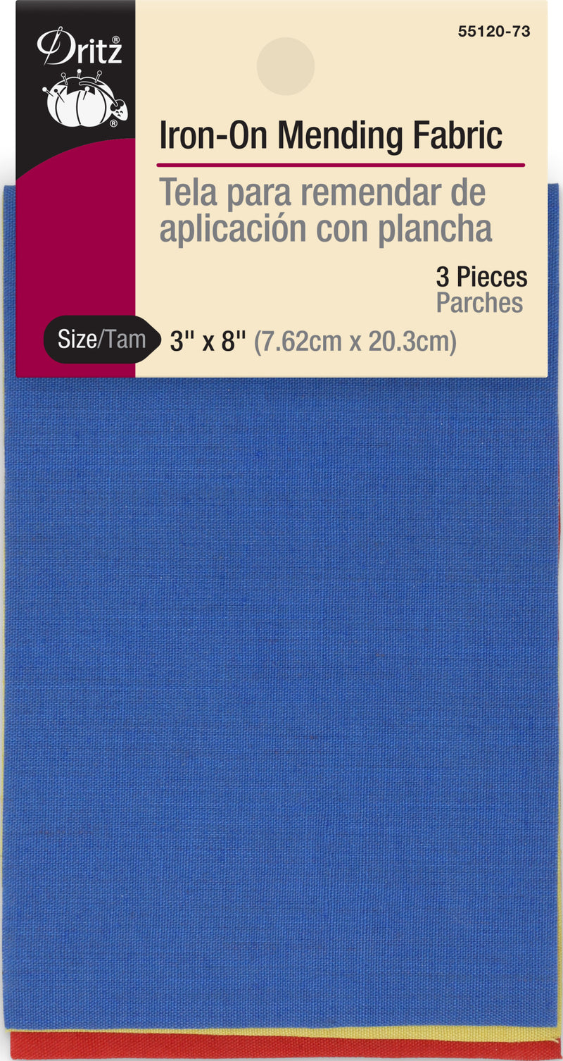 Chargez l'image dans la visionneuse de la galerie, 55120-73|Dritz Iron-On Mending Fabric, 3" x 8", Bright Colors
