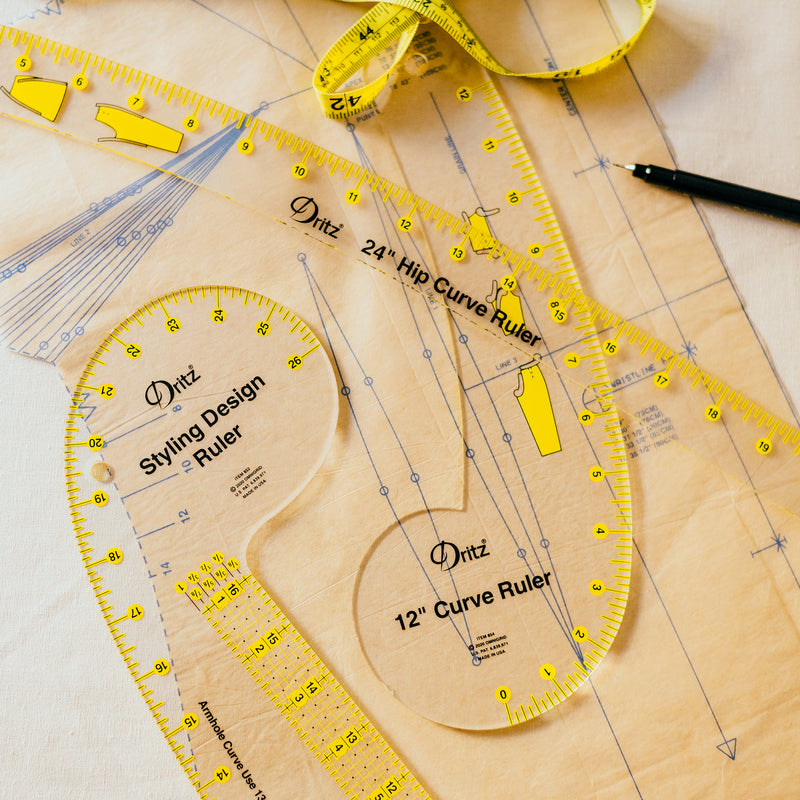 Chargez l'image dans la visionneuse de la galerie, 855|Dritz Design Ruler Trio, 3 Sewing Rulers, Clear